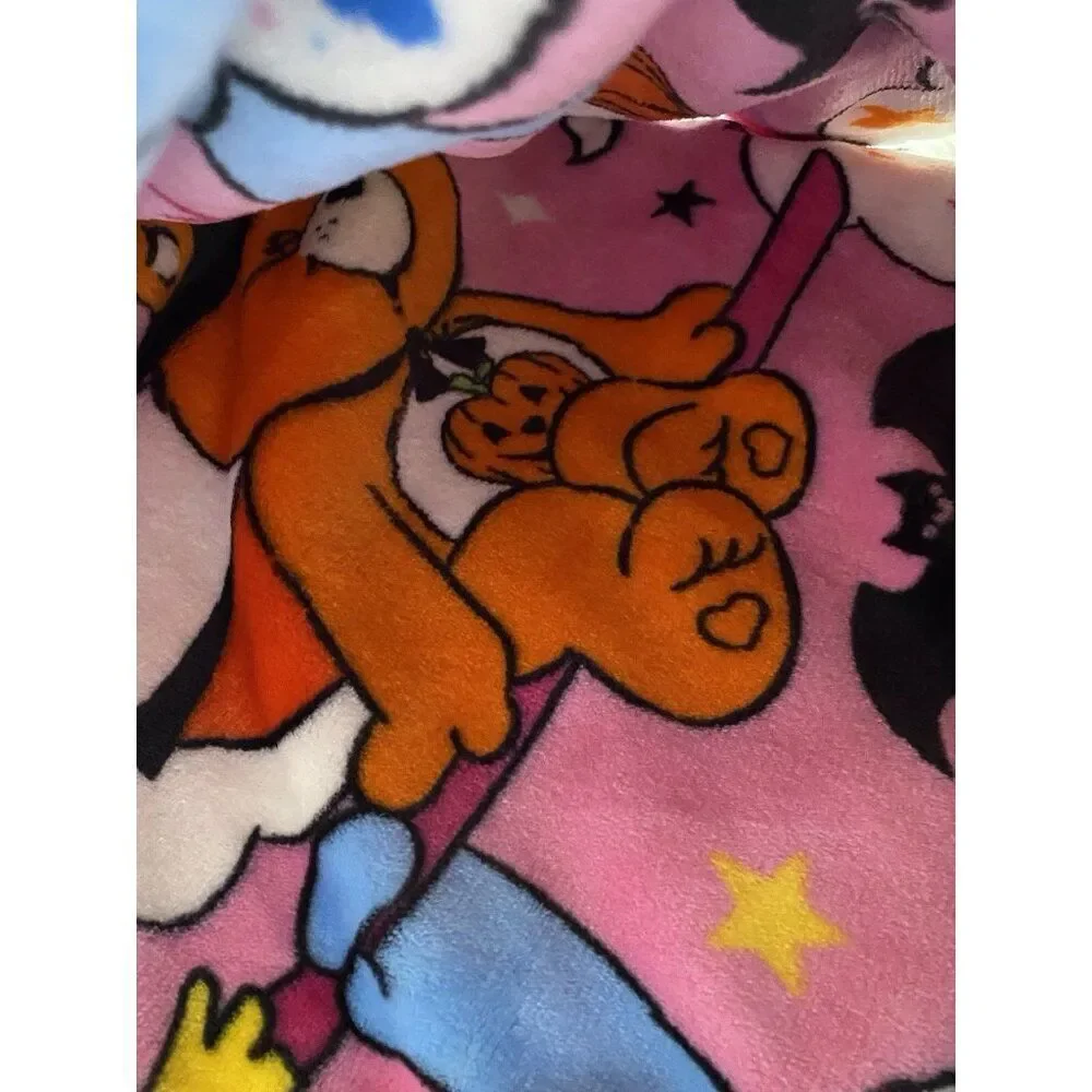 Care Bears Halloween Witch Mummy Pumpkin Pink TWIN‎ SIZE Blanket 60 X 90” NEW